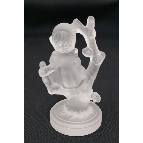 Goebel MJ Hummel Apple Tree Girl Frosted Glass Figurine - Picture 3 of 11